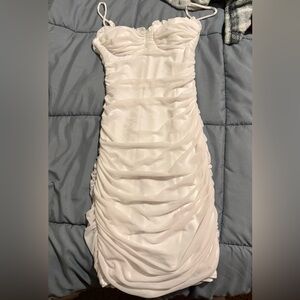 White mini dress
